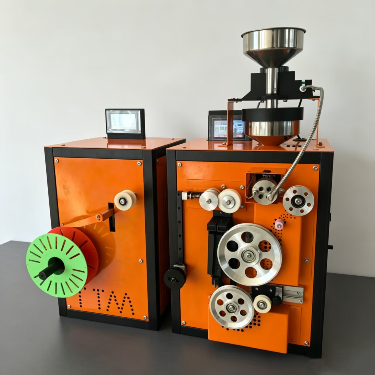 Current split-design FilamentLab 2K, with separate extrusion and spooling modules